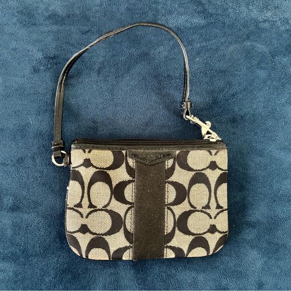 Coach Black and Gray Signature Clutch - Picture 1 of 6